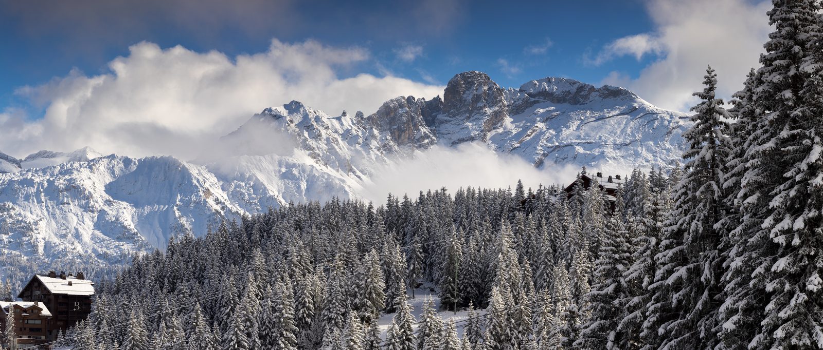 Courchevel im Schnee, November 2017